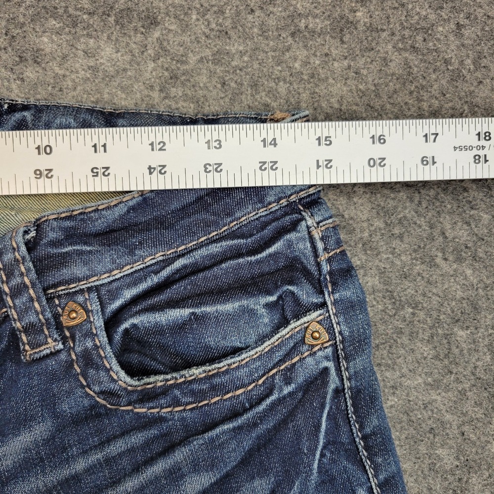 Kut From The Kloth Capri Jeans Womens 6 Blue Thick Stitch Y2K Boho Streetwear - Picture 7 of 12